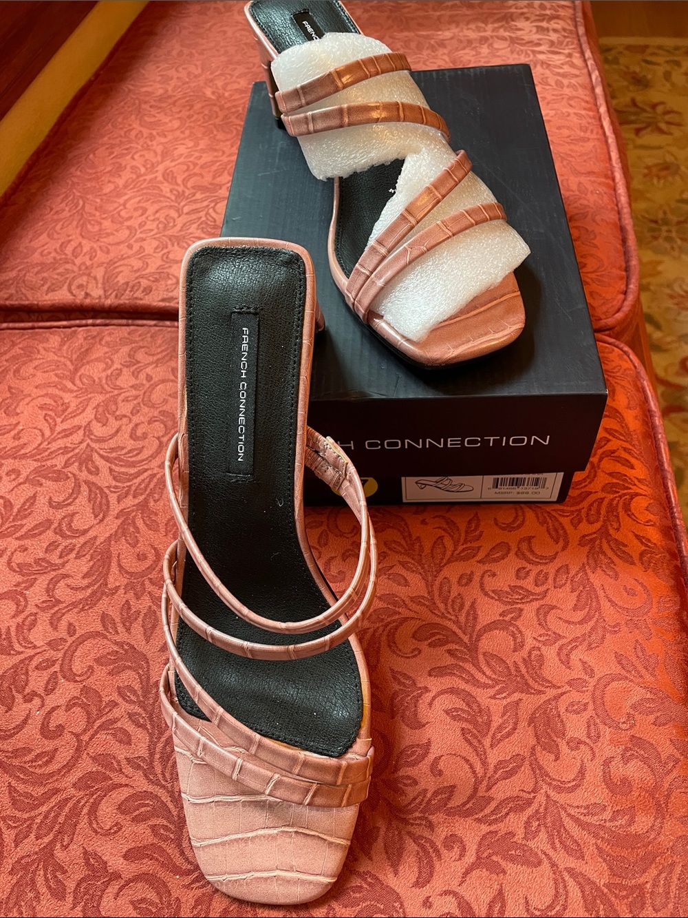 New inbox, French connection, pink heels size 9